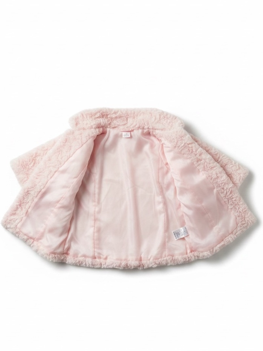Juicy Couture Toddler Faux Fur Coat Pink Rosette Plush Glam Princess Jacket 3T - Picture 5 of 10